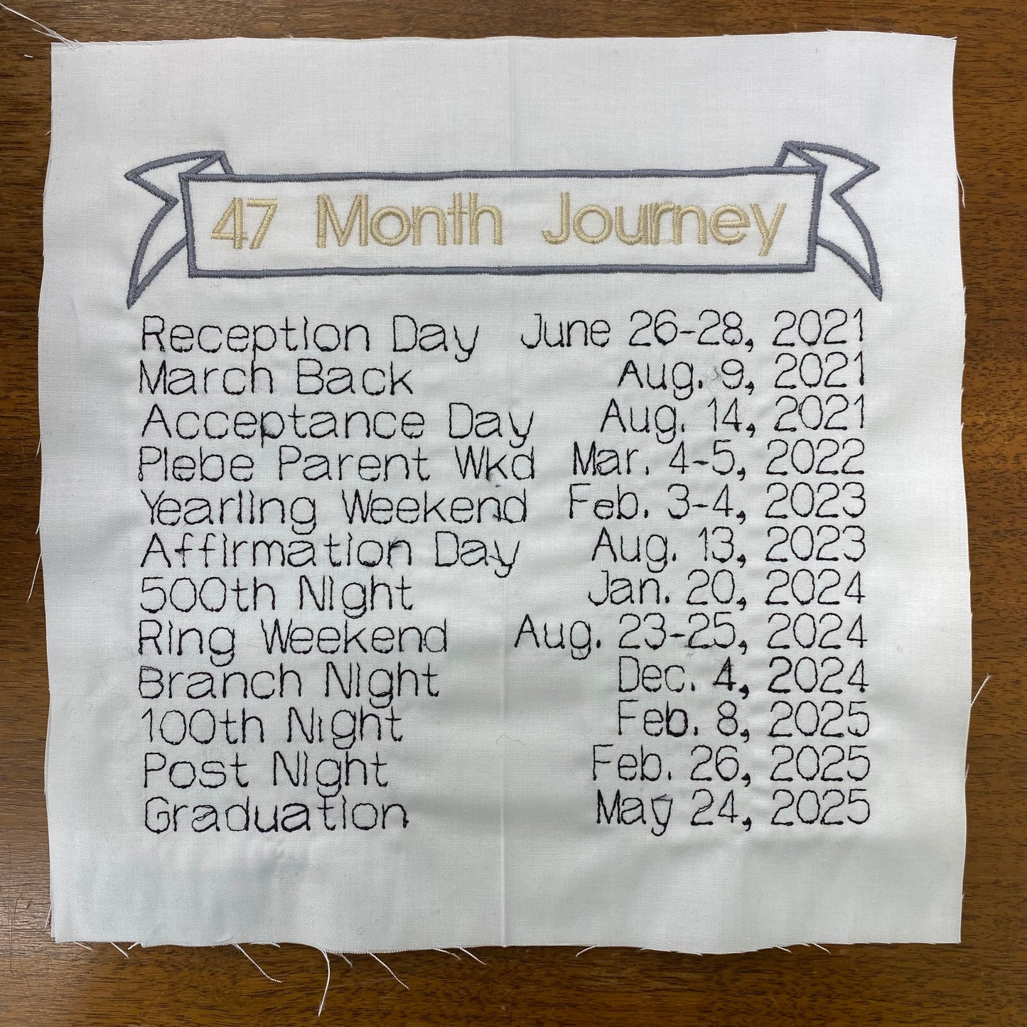 2025 West Point Quilt Block - For Quilts or Decorator Pillows