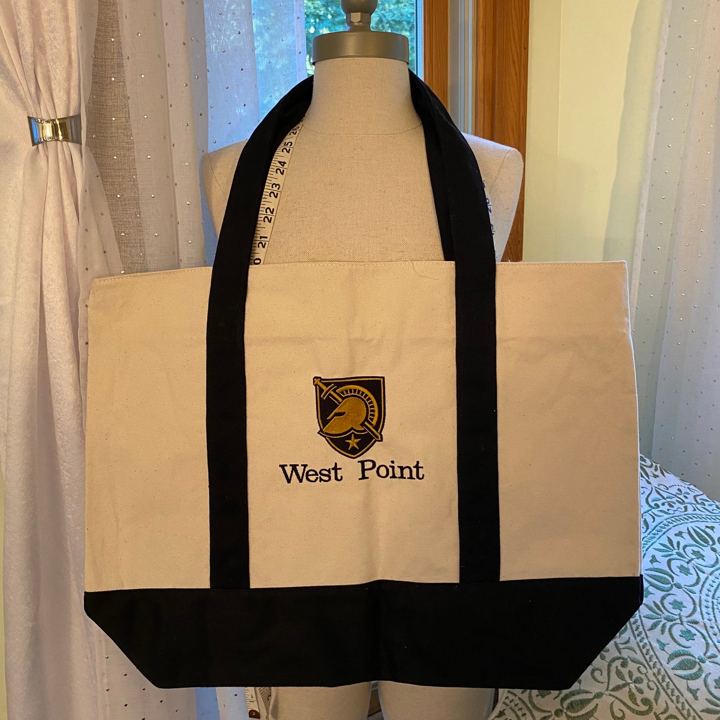 Large Zippered Canvas Bag West Point, Naval Academy, Air Force Academy