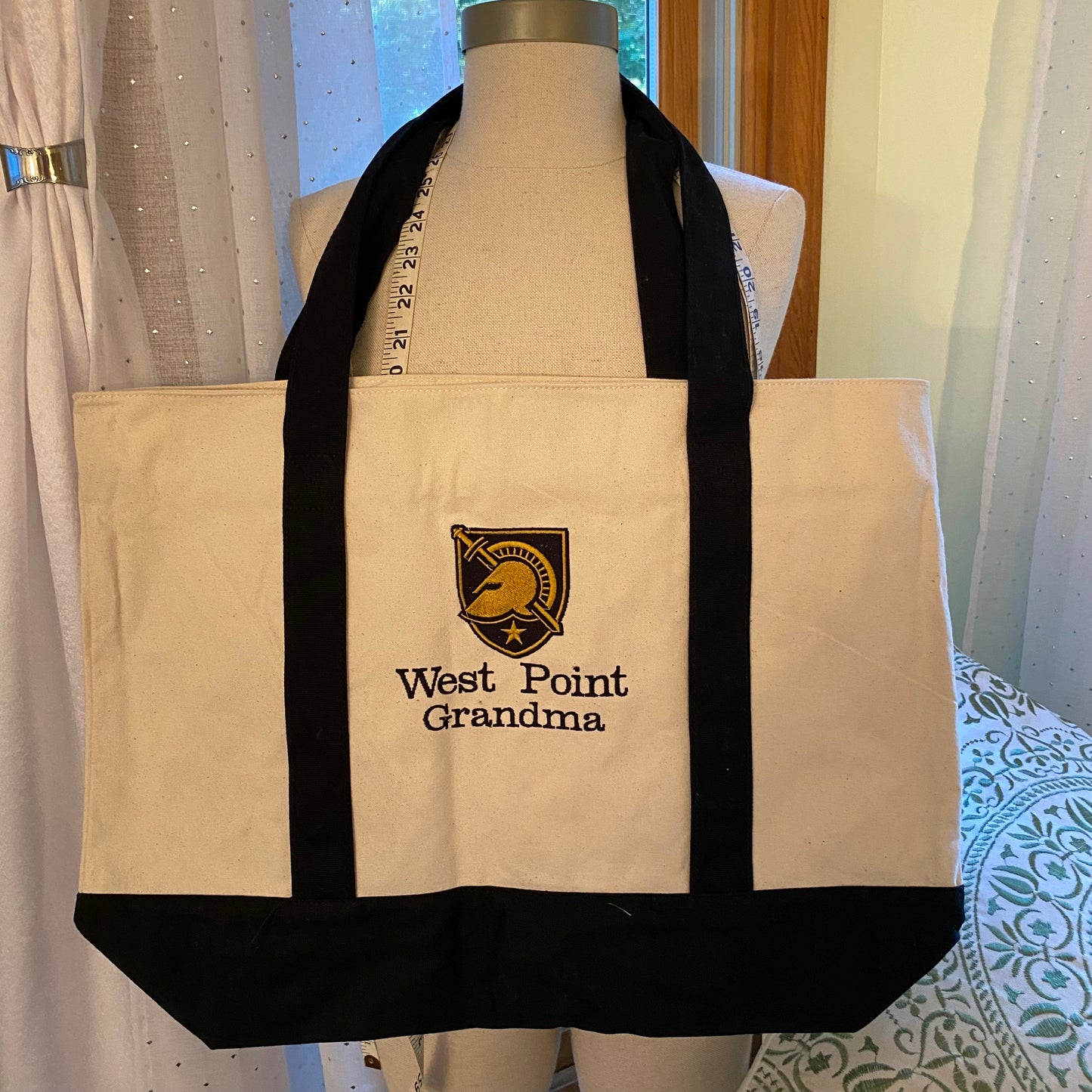 Large Zippered Canvas Bag West Point, Naval Academy, Air Force Academy