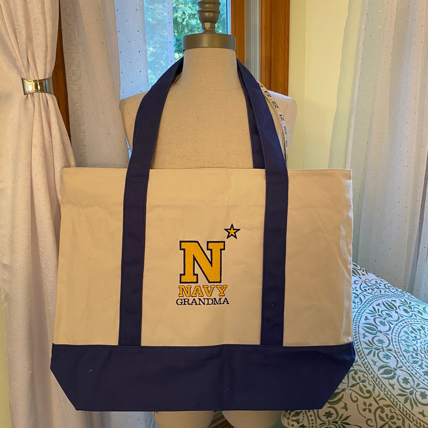Large Zippered Canvas Bag West Point, Naval Academy, Air Force Academy