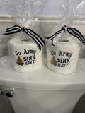 FREE Shipping: 2 Embroidered Toilet Paper -Go Army SINK NAVY!