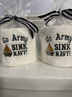 FREE Shipping: 2 Embroidered Toilet Paper -Go Army SINK NAVY!