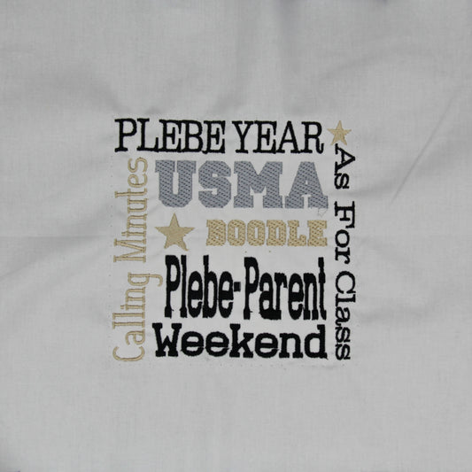 West Point Plebe Year - Quilt Block - For Quilts or Decorator Pillows