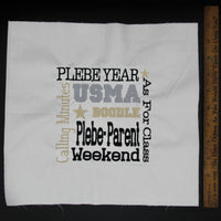 West Point Plebe Year - Quilt Block - For Quilts or Decorator Pillows