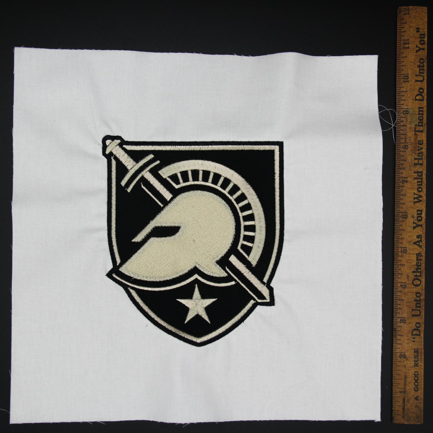 West Point Helmet & Shield Athena - Quilt Block - For Quilts or Decorator Pillows