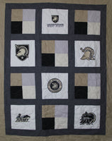 West Point Throw Quilt - Handmade Embroidered - All American Made Fabrics