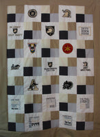 West Point Custom 47 Month Journey Quilt -  Handmade Embroidered - All American Made Fabrics
