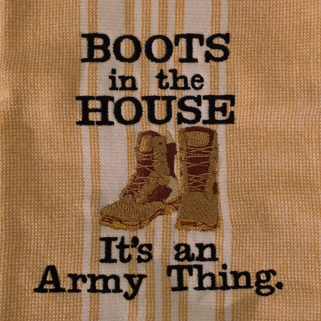 Boots in the House Hand Towel