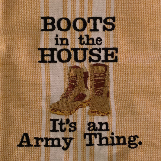 Boots in the House Hand Towel