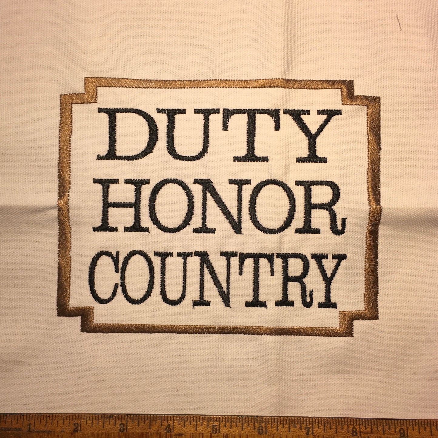 West Point Duty Honor Country - Quilt Block - For Quilts or Decorator Pillows