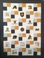 West Point Quilt - Handmade Embroidered- All American Made Fabrics