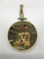 Army Boots in the House Christmas Ornament