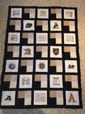 West Point Helmet & Shield Athena - Quilt Block - For Quilts or Decorator Pillows