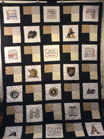 West Point Army A - Quilt Block - For Quilts or Decorator Pillows