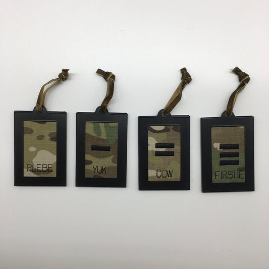 Set of Four ACU West Point Class Rank Christmas Ornaments