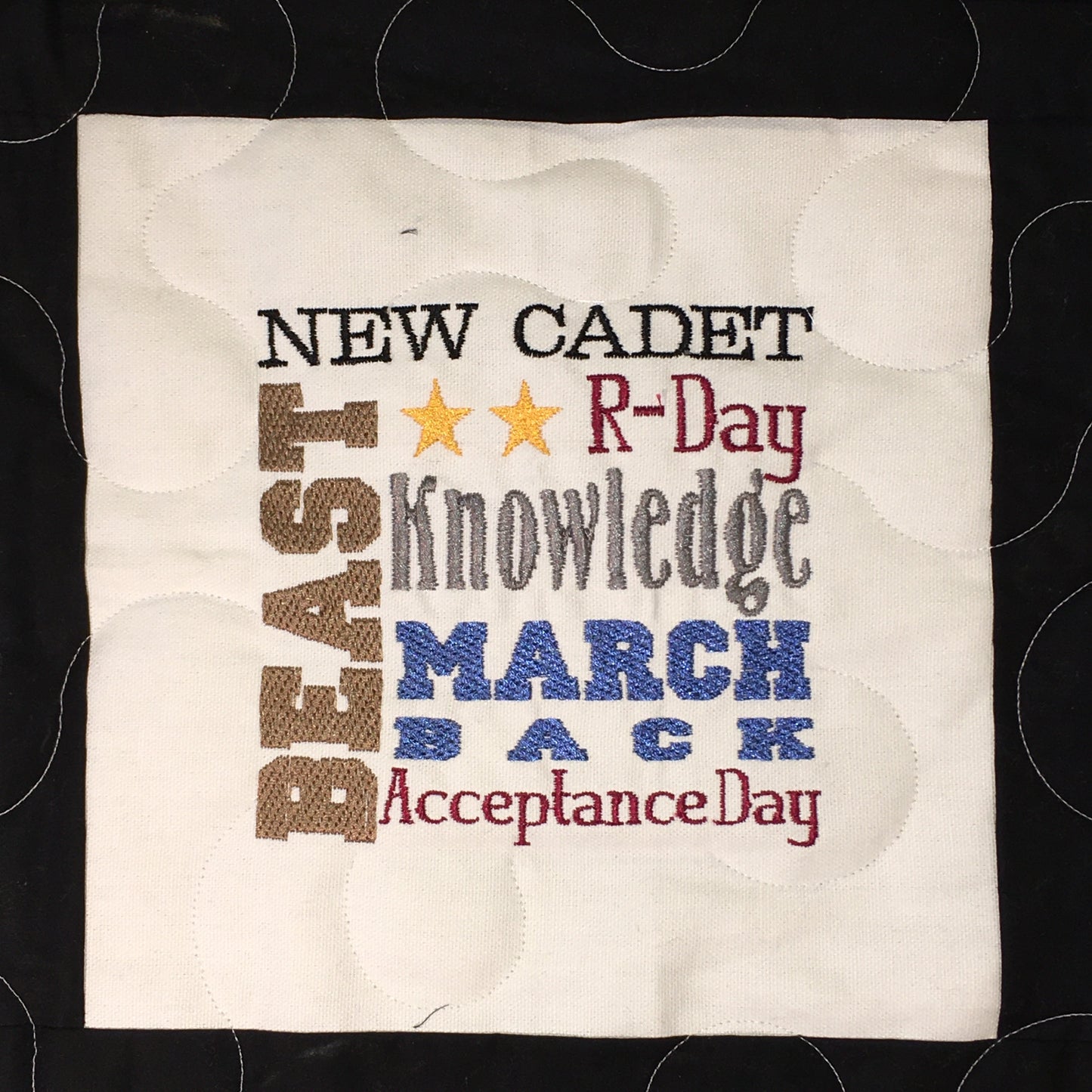 West Point New Cadet - Quilt Block - For Quilts or Decorator Pillows