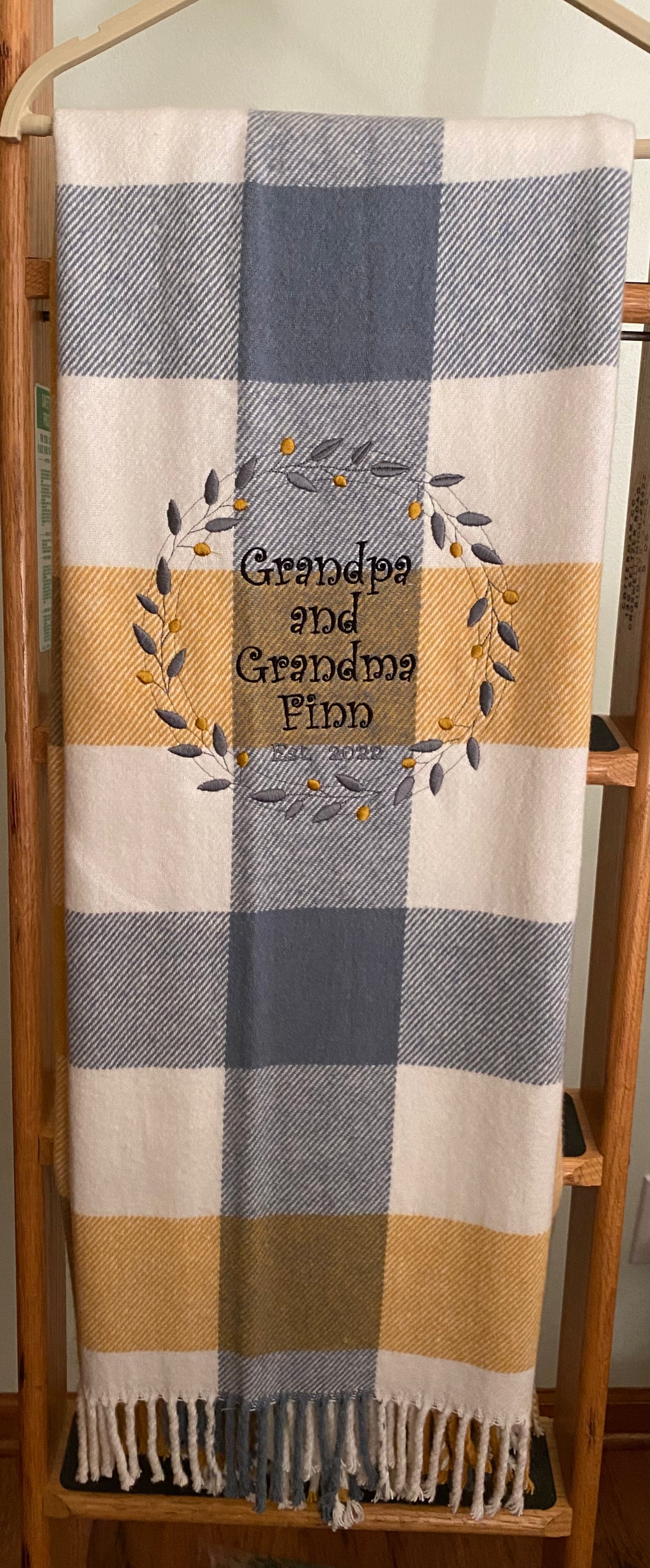 Personalized West Point or Air Force Academy Blanket