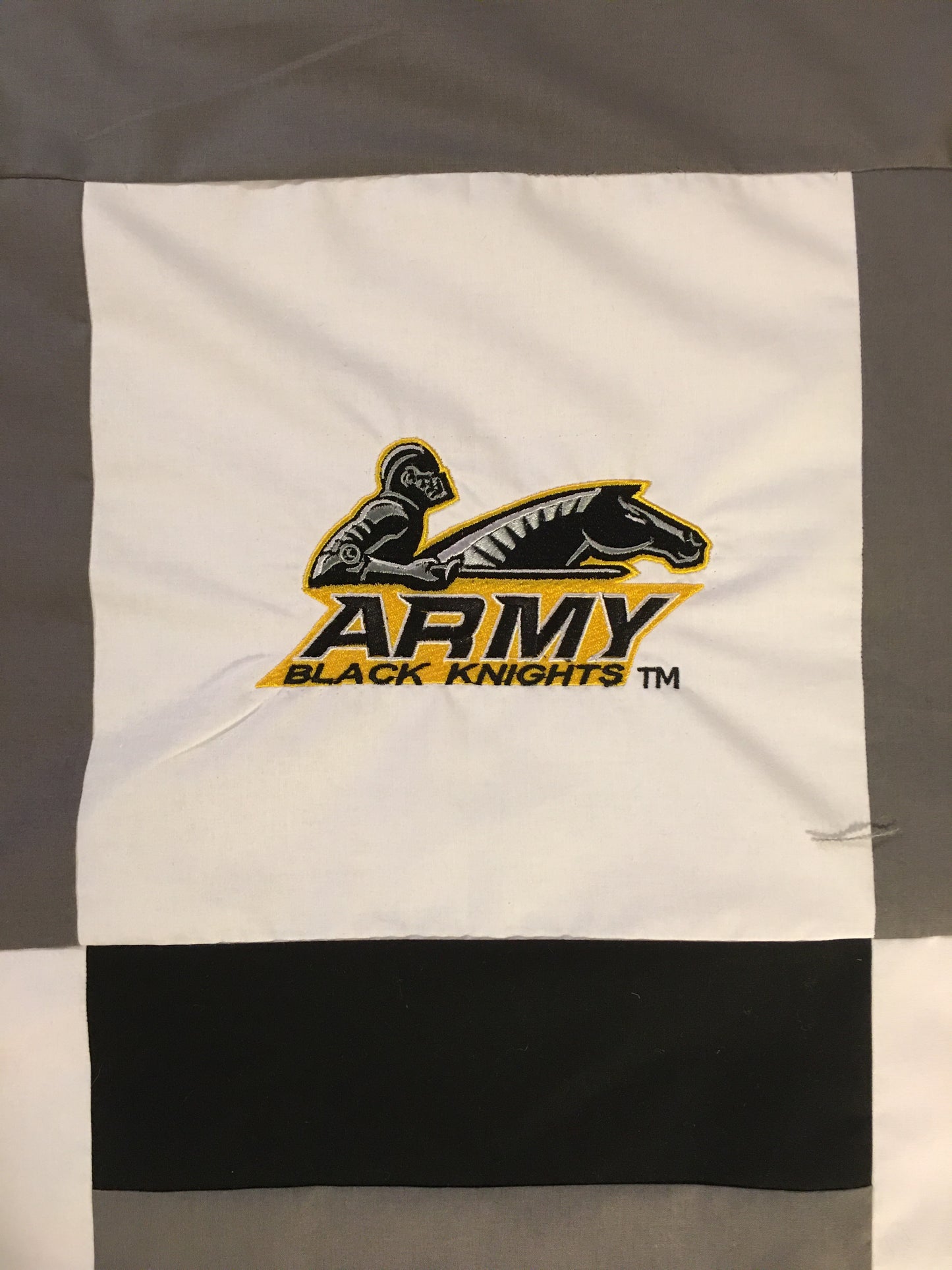 West Point Knight on Horse - Quilt Block - For Quilts or Decorator Pillows